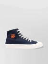 Kenzo Versatile High-top Canvas Sneakers In Blue