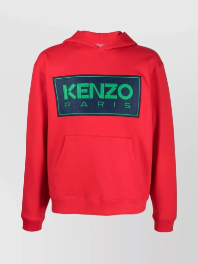 Kenzo Versatile Jersey Fleece Crewneck Sweater In Red