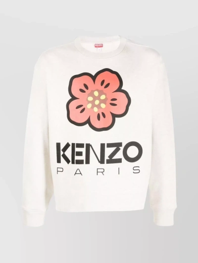 Kenzo Versatile Long Sleeve Crewneck Sweater In White