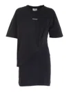 Kenzo Logo Printed Mini Dress In Black In Negro