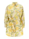 Kenzo 'sleeve Kimono Peonies' Dress