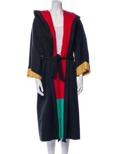 Pre-owned Kenzo Vintage 1970's Coat In Black