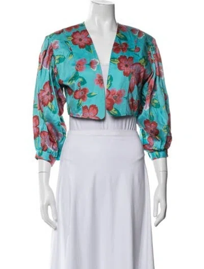 Pre-owned Kenzo Vintage 1980's Bolero In Blue