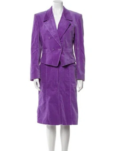 Pre-owned Kenzo Vintage 1986 Skirt Suit In Purple