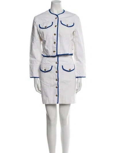 Pre-owned Kenzo Vintage 1986 Skirt Suit In White