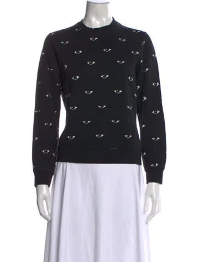 Pre-owned Kenzo Vintage Graphic Print Sweatshirt In Black