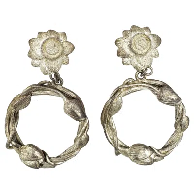 Pre-owned Kenzo Vintage  Clip-on-earrings Metall Fully Signed In Multi