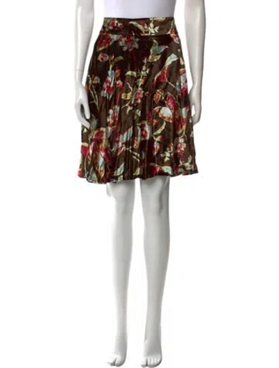 Pre-owned Kenzo Vintage Knee-length Skirt In Brown