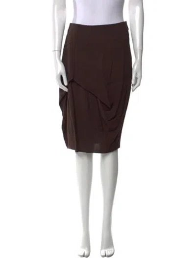 Pre-owned Kenzo Vintage Knee-length Skirt In Brown
