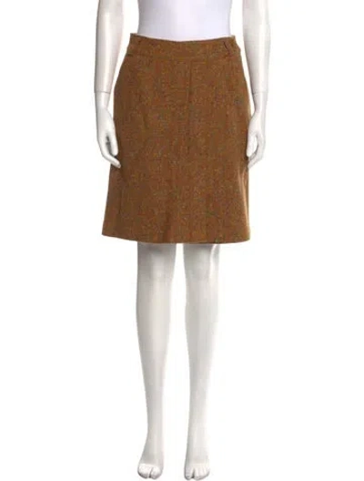 Pre-owned Kenzo Vintage Knee-length Skirt In Yellow
