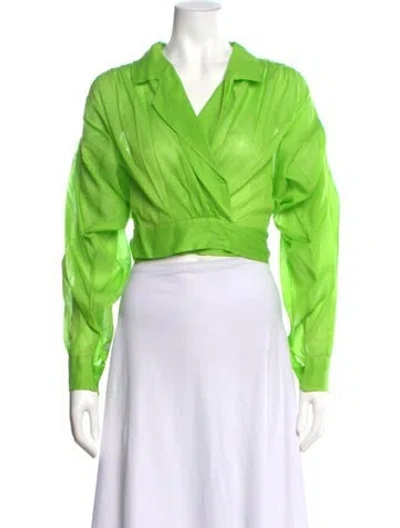 Pre-owned Kenzo Vintage Late 1980's - Early 1990's Blouse In Green