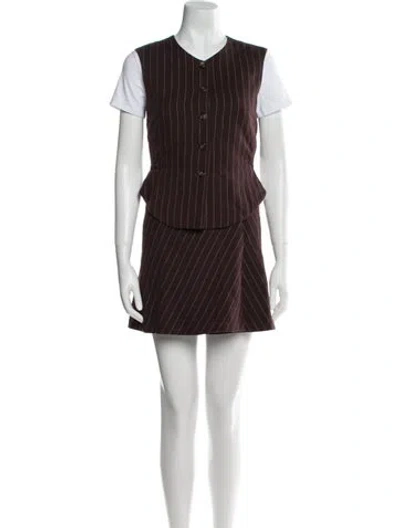 Pre-owned Kenzo Vintage Late 1980's - Early 1990's Skirt Set In Brown