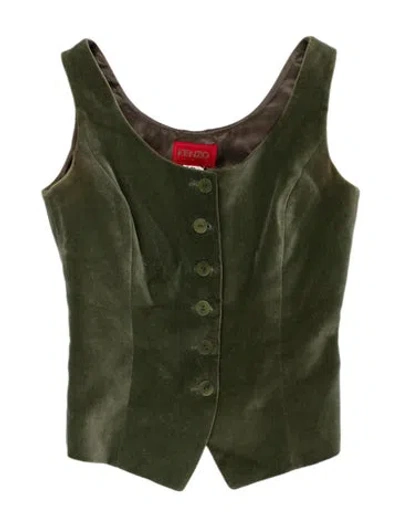 Pre-owned Kenzo Vintage Late 1980's - Early 1990's Vest In Green