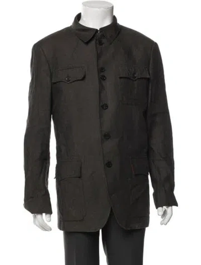 Pre-owned Kenzo Vintage Late 1990's - Early 2000's Utility Jacket In Gray