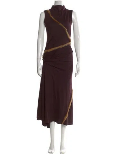 Pre-owned Kenzo Vintage Long Dress In Brown