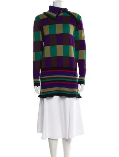 Pre-owned Kenzo Vintage Mini Dress In Purple