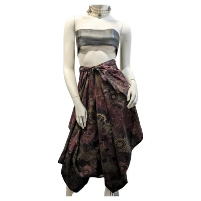 Pre-owned Kenzo Vintage Sarong Pants In Black