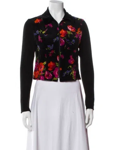 Pre-owned Kenzo Vintage Velvet Evening Jacket In Black