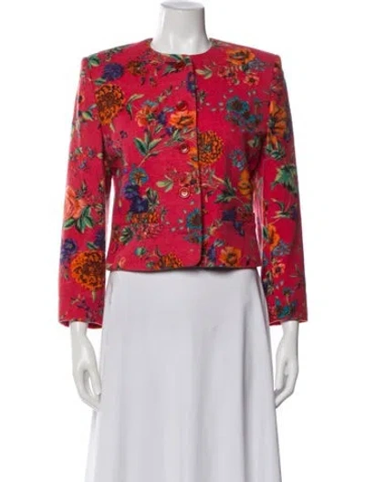 Pre-owned Kenzo Vintage Wool Evening Jacket In Red