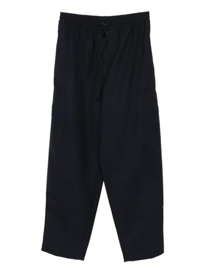 Kenzo Virgin Wool Trousers In Blue