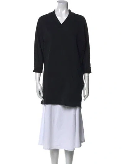 Pre-owned Kenzo V-neck Mini Dress In Black
