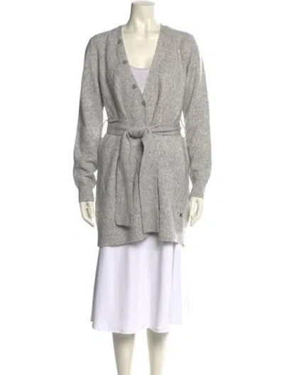 Pre-owned Kenzo V-neck Sweater In Gray