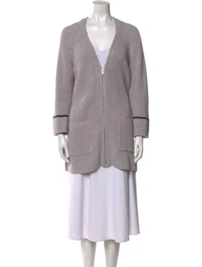 Pre-owned Kenzo V-neck Sweater In Neutral