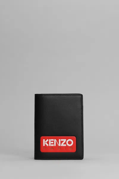 Kenzo Black  Paris Vertical Wallet