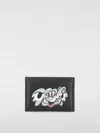 Kenzo Elephant Print Leather Cardholder In Black