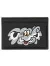 Kenzo Elephant Print Leather Cardholder In Black
