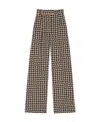 Kenzo Wavy Vichy Straight-leg Trousers In Multicolor