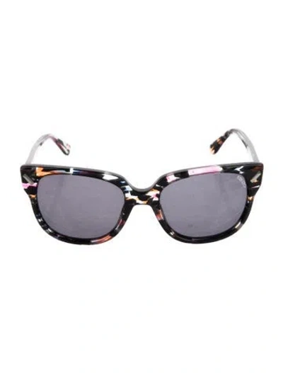 Pre-owned Kenzo Wayfarer Tinted Sunglasses In Black