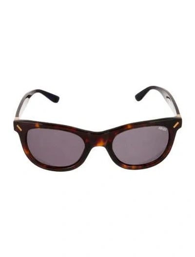 Pre-owned Kenzo Wayfarer Tinted Sunglasses In Brown
