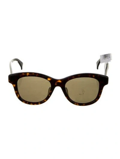 Pre-owned Kenzo Wayfarer Tinted Sunglasses In Brown