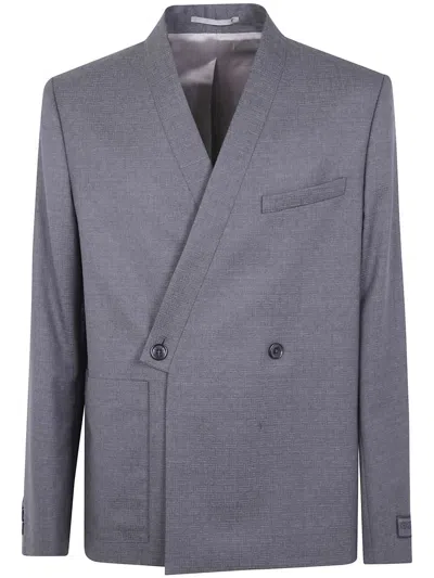 Kenzo " Weave" Adjusted Kimono Tailored Jacket Clothing In Gray