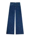 Kenzo ' Weave' Ayame Wide Pants In Japanese Denim In Blue