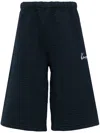 Kenzo Weave Bermuda Shorts In Blue