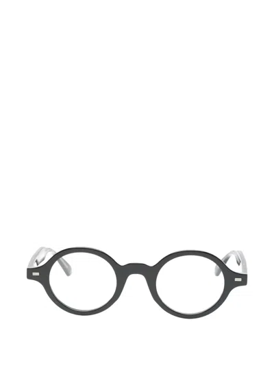 Kenzo Weave Round-frame Glasses In Schwarz