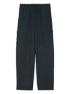 Kenzo Weave Cargo Pocket Patterned Jogger Trousers In Black