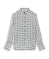 Kenzo Weave Checked Effect Shirt In White