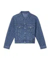 Kenzo Weave Denim Truck Driver Jacket In Blue