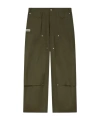 Kenzo Cotton Trousers With Quilted Pattern And Pockets In Brown
