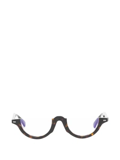 Kenzo Weave Half-frame Sunglasses In Brown