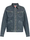 Kenzo Embroidered Denim Jacket In Blue