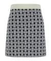 Kenzo Patterned-jacquard Mini Skirt In Gray