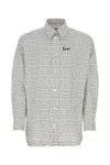 Kenzo Oversize Geometric Pattern Shirt In White