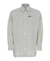 Kenzo Oversize Geometric Pattern Shirt In White