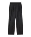 Kenzo Wool Pleated Tailored Trousers In Black