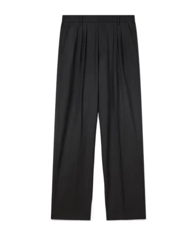 KENZO 'KENZO WEAVE' PLEATED TAILORED PANTS IN WOOL JACQUARD