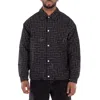 Kenzo Signature Weave Windbreaker Jacket In Black
